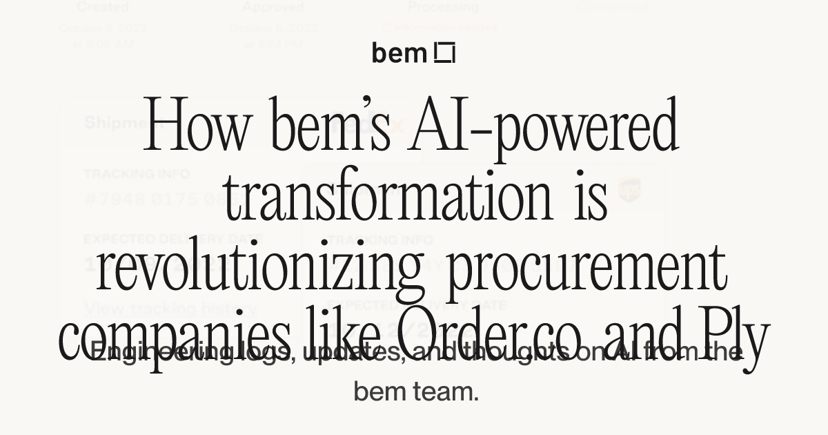 How bem’s AI-powered transformation is revolutionizing procurement ...